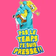 Débardeur Enfant Fille Bob « Eponge pressée... » – Parodie Bob l'éponge