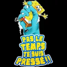 T-Shirt à manches longues Bob « Eponge pressée... » – Parodie Bob l'éponge