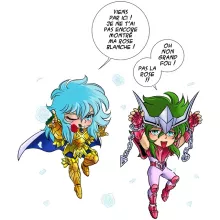 Mug Shun « Faisons l'Amour, pas la Guerre !! » – Parodie Saint Seiya