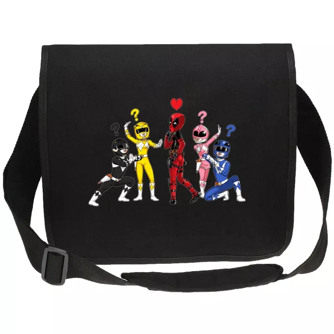 Canvas Messenger Väskor Parodi Deadpool Deadpool och Power Rangers