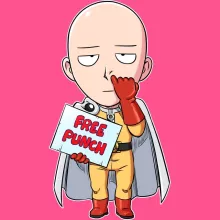 Saitama Linne för Flickor barnens – Parodi One-Punch Man