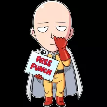 Tazza con maniglia e interno colorato (Nero) - Parodia One-Punch Man - Saitama (Tazza di qualità premium - Stampata in Francia - Rif : 1049)