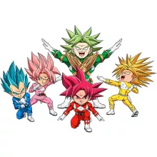 Sous-Verre en bois Sangoku « Full Power Rangers de l'Espace ! » – Parodie Dragon Ball Super
