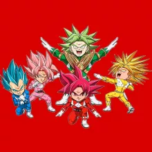 Son Goku Beanie “Son Goku, Vegeta, Broly, Black Goku, Trunks X Power Rangers” – Dragon Ball Super parody