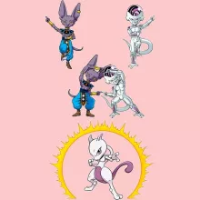 Body bébé (Filles) Beerus « Fusion féline... » – Parodie Pokémon