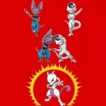 Beerus Petten “Beerus, Freezer en Mewtwo” – Pokémon parodie
