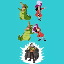 T-shirt Femme Sir Crocodile « FUSION ! YAHAAAA ! Capitaine Croco » – Parodie One Piece