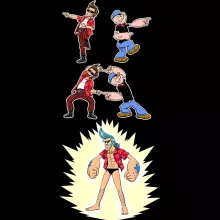 Débardeur Femme Franky « FUSION YAHAAAAA !!! (Super Splendide » – Parodie One Piece