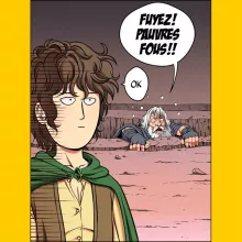 T-shirt bébé Gandalf « Fuyez, pauvre fou !! » – Parodie One-Punch Man