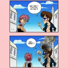 Body bébé (Filles) Natsu Dragnir « Hey mec, t'as pas du feu ? » – Parodie Fairy Tail