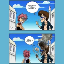 Body bébé Natsu Dragnir « Hey mec, t'as pas du feu ? » – Parodie Fairy Tail