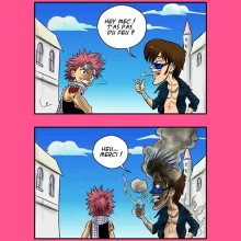 Débardeur Enfant Fille Natsu Dragnir « Hey mec, t'as pas du feu ? » – Parodie Fairy Tail