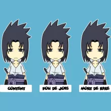 Body bébé Sasuke Uchiwa « L'homme le plus expressif du Monde » – Parodie Naruto
