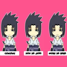 Débardeur Enfant Fille Sasuke Uchiwa « L'homme le plus expressif du Monde » – Parodie Naruto