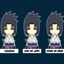 Bonnet Sasuke Uchiwa « L'homme le plus expressif du Monde » – Parodie Naruto