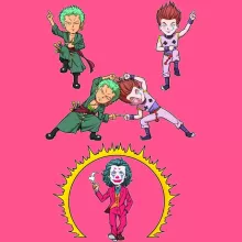 Hisoka Mädchen Kinder Tank top “Hisoka, Der Joker und Zorro” – Parodie auf One Piece