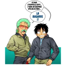 Casquette Enfant Monkey D. Luffy « La Bagarre !! » – Parodie One Piece