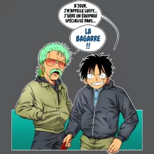 Casquette Monkey D. Luffy « La Bagarre !! » – Parodie One Piece