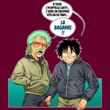 Casquette Monkey D. Luffy « La Bagarre !! » – Parodie One Piece