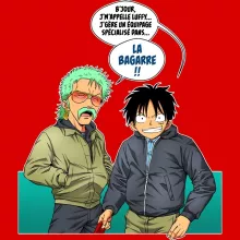 Casquette Monkey D. Luffy « La Bagarre !! » – Parodie One Piece