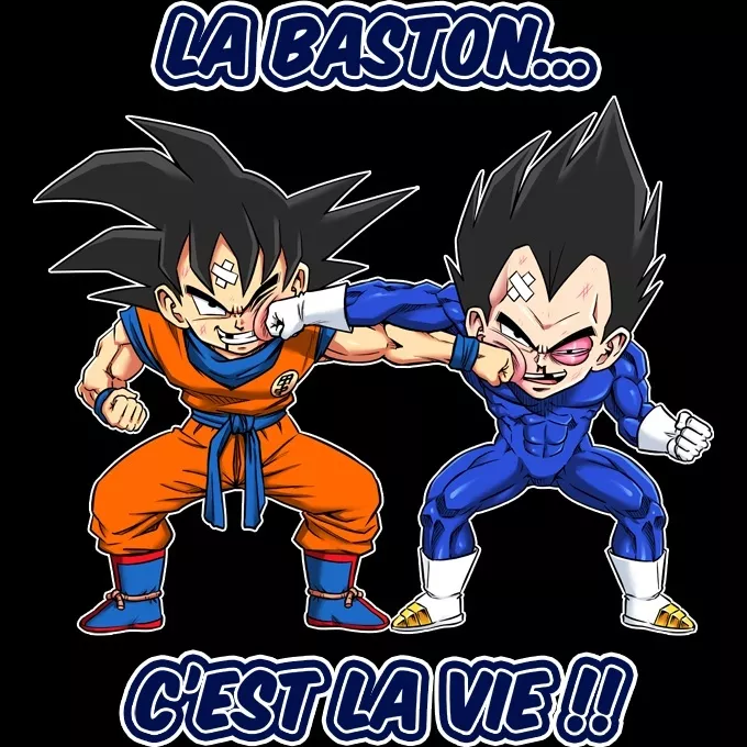 T-shirts bébé Parodie Dragon Ball Z - DBZ La Baston, c'est la Vie ! - Sangoku, Végéta