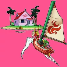 Camisola de alças crianças raparigas Link “Link e Casa do Kame” – Zelda de parodia