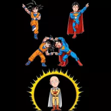 Débardeur Saitama « La Fusion la plus puissante de l'univers (Manga Style) » – Parodie One-Punch Man