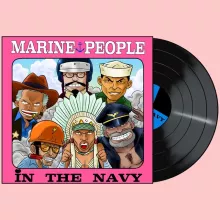 Garp Baby Strampler (Mädchen) “Garp, Akainu, Aokiji, Kizaru, Sengoku und Smoker” – Parodie auf One Piece