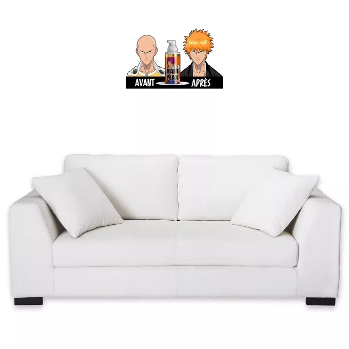 Stickers Déco Parodie One-Punch Man La solution Miracle pour retrouver une belle chevelure... :) - Saitama, Ichigo Kurosaki