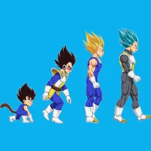 Vegeta Baby T-shirt “Evolutionstheorie” – Parodie auf Dragon Ball Z