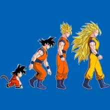 Son-Goku Mütze “Evolutionstheorie” – Parodie auf Dragon Ball Z