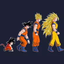 Son-Goku Kapuzenpullover “Evolutionstheorie” – Parodie auf Dragon Ball Z
