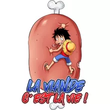 Mug Monkey D Luffy « La Viande c'est la Vie - Giga Gigot édition ! » – Parodie One Piece