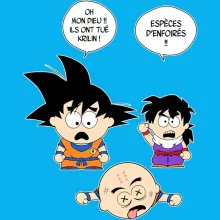 T-shirt bébé Sangoku « Le comique de répétition... » – Parodie Dragon Ball Z