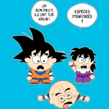 T-shirt Enfant Sangoku « Le comique de répétition... » – Parodie Dragon Ball Z