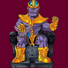 Casquette Thanos « Le Dieu de la destruction... et son chat ! » – Parodie Dragon Ball Super