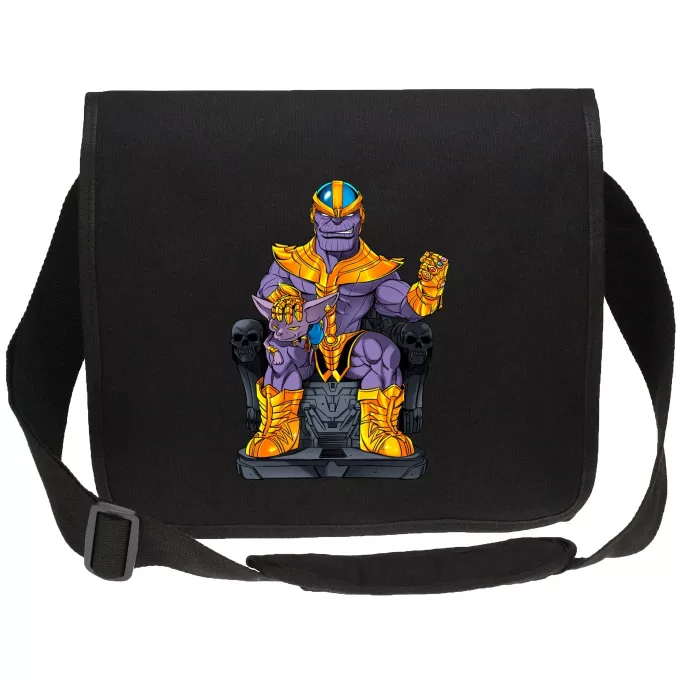 Canvas Messenger Väskor Parodi Dragon Ball Super Thanos av Avengers och Beerus av Dragon Ball Super
