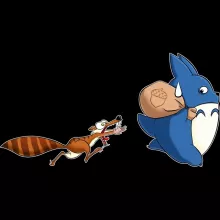 Débardeurs Enfants Totoro « Le gland Amour ! » – Parodie L'âge de Glace