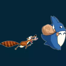 Bonnet Totoro « Le gland Amour ! » – Parodie L'âge de Glace