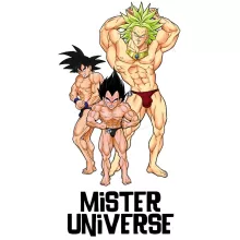 Son-Goku Mädchen Kinder T-Shirt “Son-Goku, Vegeta und Broly” – Parodie auf Dragon Ball Z