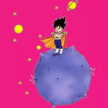 Lille Linne för kvinnor “Lille prinsen Vegeta” – Parodi Dragon Ball Z