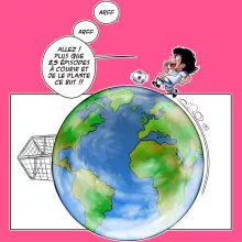 Débardeur Enfant Fille Olivier « Le Plus grand terrain de foot du Monde ! » – Parodie Olive et Tom - Captain Tsubasa