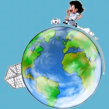 Tsubasa Ohzora Kinder Kappe – Parodie auf Captain Tsubasa