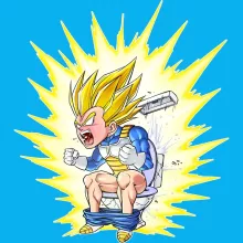 Vegeta Super Saiyan Baby T-shirts – Dragon Ball Super parodie