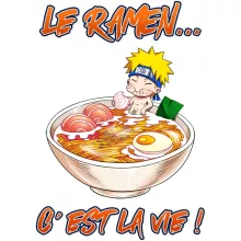 T-shirt Enfant Naruto Uzumaki « Le Ramen... C'est la vie ! » – Parodie Naruto
