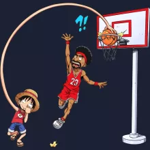 Sweat-Shirt à capuche Luffy « Le Roi des Pirates... et du Playground !! » – Parodie One Piece