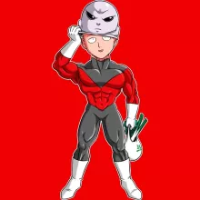 Saitama T-shirt för kvinnor “Saitama och Jiren” – Parodi One-Punch Man