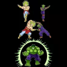 Piccolo Kapshirt “Piccolo, Broly en Hulk” – Dragon Ball Z parodie