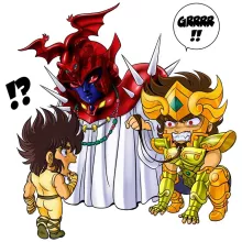 T-shirt Enfant Aiolia « Les Rues du Sanctuaire de plus en plus mal fréquentées... » – Parodie Saint Seiya