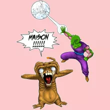 Body bébé (Filles) Piccolo « MAISON !!!!!!!!!!!!!!! » – Parodie Dragon Ball Z
